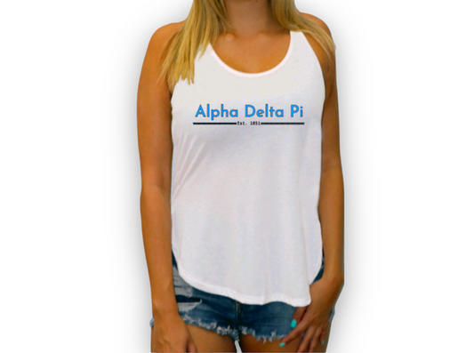 Alpha Delta Pi Established Slit Tank Top