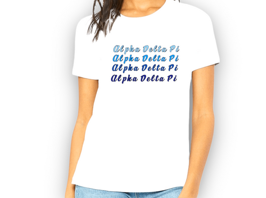 Alpha Delta Pi Diamond, Azure, and Adelphean Blue T-Shirt