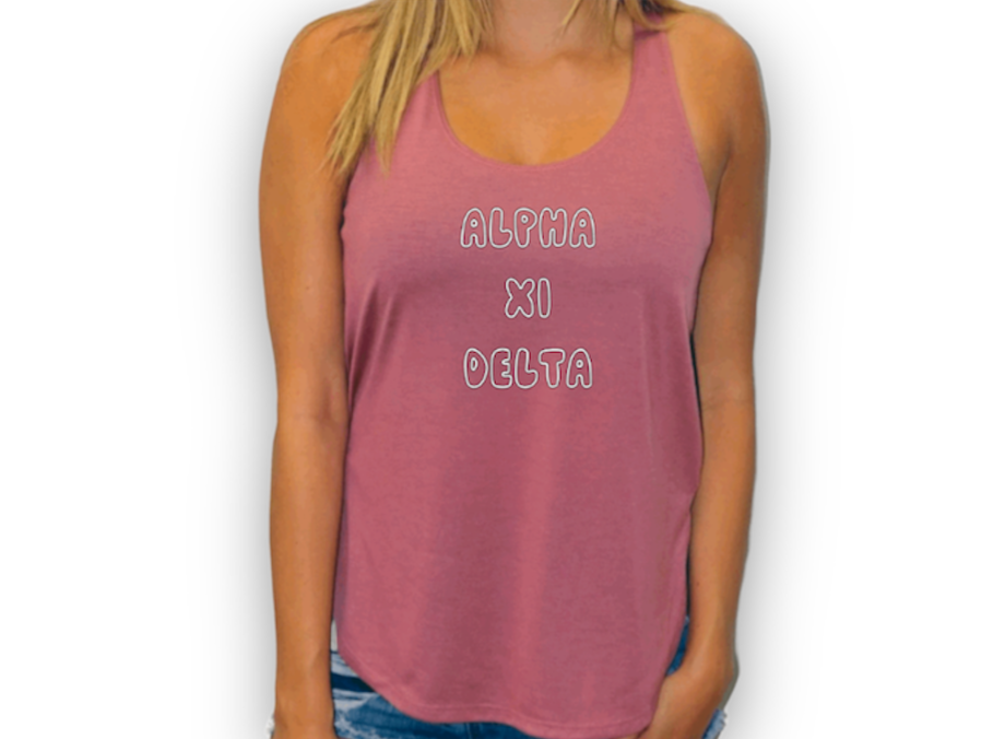 Mauve Alpha Xi Delta Tank Top 