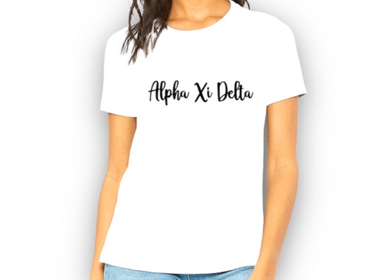 White Alpha Xi Delta T-Shirt