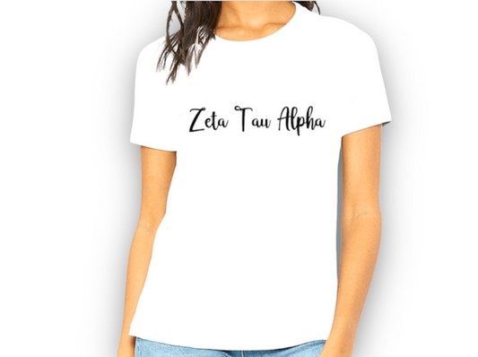 White Zeta Tau Alpha T-Shirt